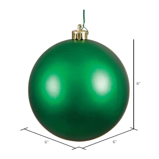 Vickerman 6" Green Matte Ball Ornaments, 4ct.